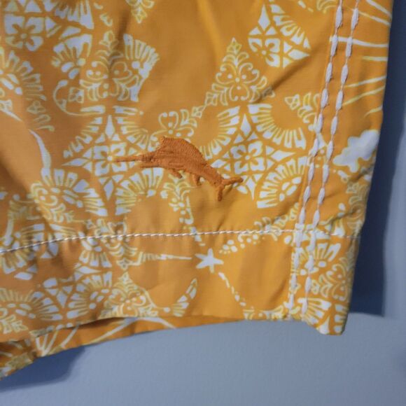 Tommy Bahama Men's Orange Print Swim Shorts Trunks Size L - Picture 5 of 5
